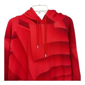Christopher Kane Hoodie Womens Sz Medium Pullover Sweatshirt Italy Red Print